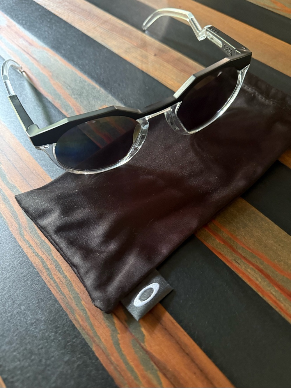 Oakley HSTN Black/Clear Polarized Sunglasses - Picture 5 of 11